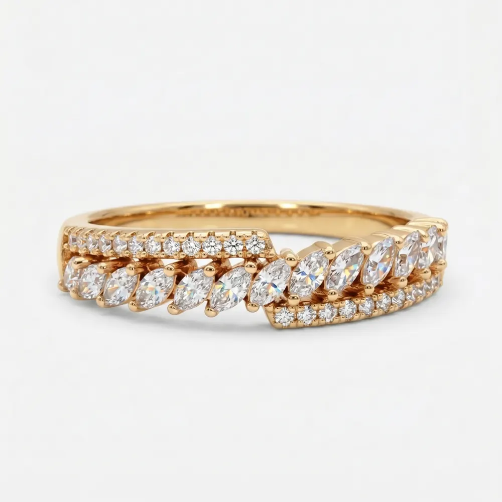 Women's gold and diamond ring by Aurea.