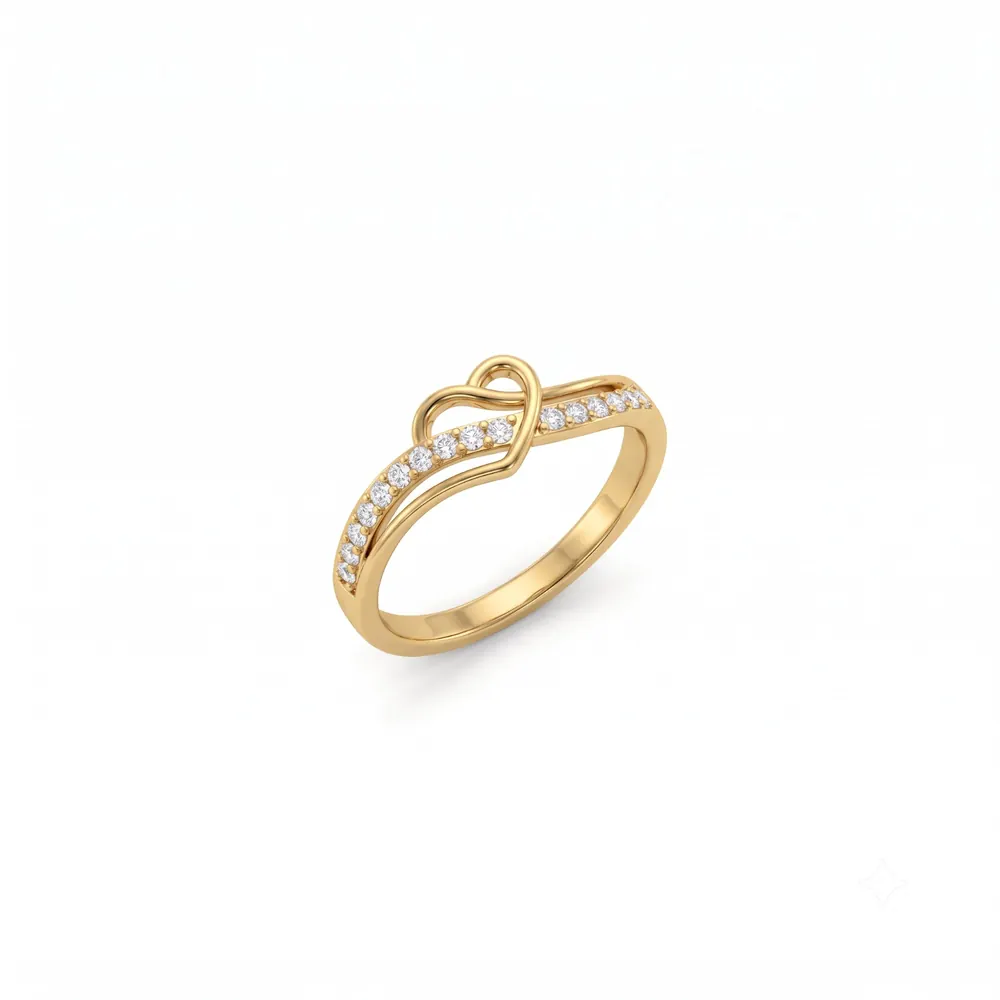Women's gold and diamond ring by Aurea.