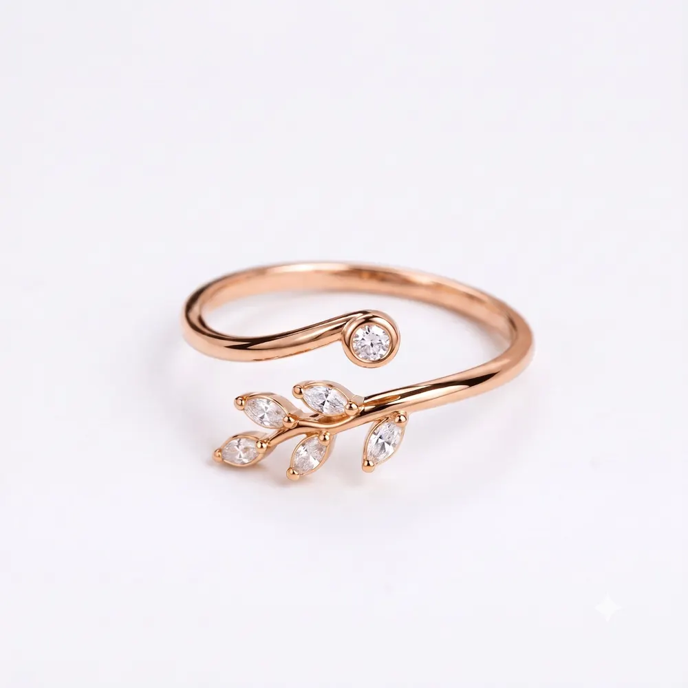 Women's gold and diamond ring by Aurea.