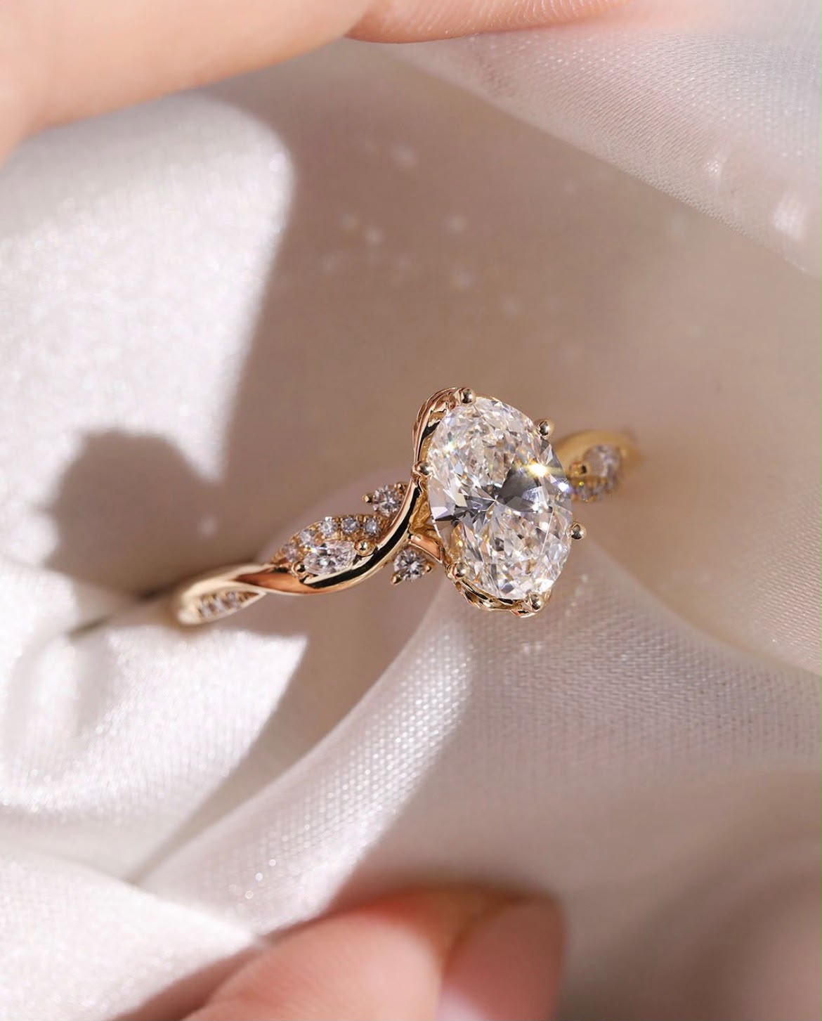Women's gold and diamond ring by Aurea.